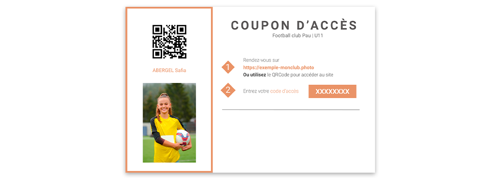 Coupon d'accès